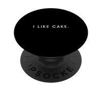 I Like Cake - Donne Humoristique Minimaliste pour Amateur de Cuisine PopSockets PopGrip Adhésif
