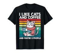 I Like Cats and Coffee and Maybe 3 People Graphic T-Shirt