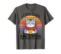 I Like Cats and Coffee and Maybe 3 People Graphic T-Shirt