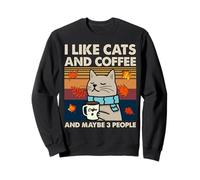I Like Cats And Coffee And Maybe 3 People Sweatshirt