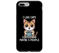 I Like Cats Coffee and Maybe 3 People Coque pour iPhone 7 Plus/8 Plus