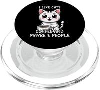 I Like Cats Coffee and Maybe 3 People PopSockets PopGrip pour MagSafe