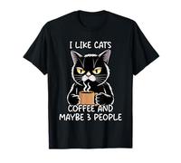 I Like Cats Coffee and Maybe 3 People T-Shirt