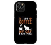 I Like Coffee and My Cat Cafeine Baristas Fun Coffee Lover Coque pour iPhone 11 Pro