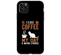 I Like Coffee and My Cat Cafeine Baristas Fun Coffee Lover Coque pour iPhone 11 Pro Max