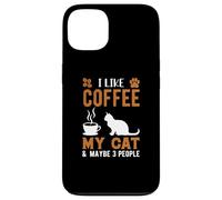 I Like Coffee and My Cat Cafeine Baristas Fun Coffee Lover Coque pour iPhone 13