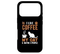 I Like Coffee and My Cat Cafeine Baristas Fun Coffee Lover Coque pour iPhone 17 Pro