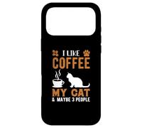 I Like Coffee and My Cat Cafeine Baristas Fun Coffee Lover Coque pour iPhone 17 Pro Max