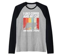 I Like Coffee and My Cat Maybe 3 People Siberian Cat Lover Manche Raglan