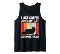 I Like Coffee and My Cat Maybe 3 People Vintage Maine Coon Débardeur