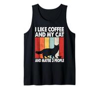 I Like Coffee and My Cat Maybe 3 People Vintage Ragdoll Cat Débardeur
