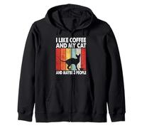 I Like Coffee and My Cat Maybe 3 People Vintage Sphynx Cat Sweat à Capuche