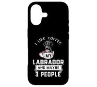 I Like Coffee My Black Labrador Retriever Dog Maybe 3 People Coque pour iPhone 17
