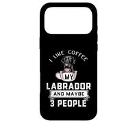 I Like Coffee My Black Labrador Retriever Dog Maybe 3 People Coque pour iPhone 17 Pro Max
