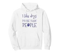I Like Dogs More Than People Funny Sarcastique Vintage Retro Sweat à Capuche
