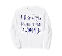 I Like Dogs More Than People Funny Sarcastique Vintage Retro Sweatshirt
