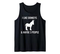 I Like Donkeys & Maybe 3 People Funny Horse Riding Débardeur