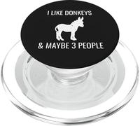 I Like Donkeys & Maybe 3 People Funny Horse Riding PopSockets PopGrip pour MagSafe
