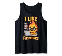 I Like Fireworks Funny Office Humour Fire Cartoon Débardeur