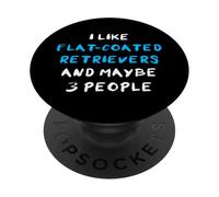 I Like Flat-Coated Retrievers and Maybe 3 People PopSockets PopGrip Adhésif