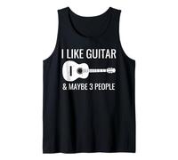 I Like Guitar & Maybe 3 People Funny Music Introverti Guitare Débardeur