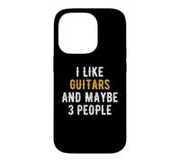I Like Guitars and Maybe 3 People Fan De Guitare Guitariste Coque pour iPhone 14 Pro