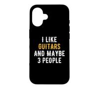 I Like Guitars and Maybe 3 People Fan De Guitare Guitariste Coque pour iPhone 16