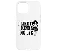 I Like It Kinky No Lye Cheveux Afro naturels épais mélanine Sista Coque pour iPhone 15