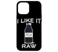 I Like it raw Funny Milk Raw Milk Blague Dairy Health Organic Coque pour iPhone 12 Pro Max