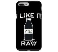 I Like it raw Funny Milk Raw Milk Blague Dairy Health Organic Coque pour iPhone 7 Plus/8 Plus