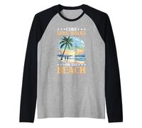 I Like Long Walks On The Beach Touriste d'été Manche Raglan
