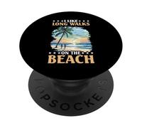I Like Long Walks On The Beach Touriste d'été PopSockets PopGrip Adhésif