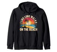 I Like Long Walks on The Beach Touriste d'été |- Sweat à Capuche