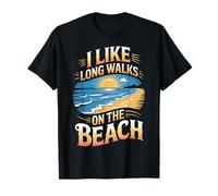 I Like Long Walks on The Beach Touriste d'été |- T-Shirt