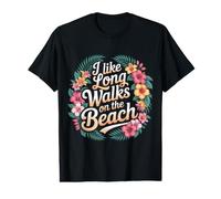 I Like Long Walks on The Beach Touriste d'été - T-Shirt Graphique avec Valeur