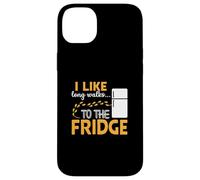 I LIKE long walks TO THE FRIDGE Funny Foodie Humor Coque pour iPhone 14 Plus