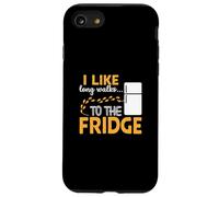 I LIKE long walks TO THE FRIDGE Funny Foodie Humor Coque pour iPhone SE (2020) / 7 / 8