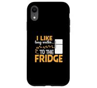I LIKE long walks TO THE FRIDGE Funny Foodie Humor Coque pour iPhone XR