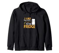 I LIKE long walks TO THE FRIDGE Funny Foodie Humor Sweat à Capuche