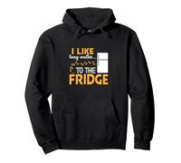I LIKE long walks TO THE FRIDGE Funny Foodie Humor Sweat à Capuche
