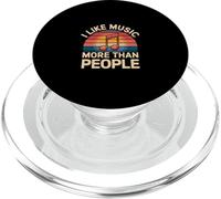 I Like Music More Than People Fan introverti - PopSockets PopGrip pour MagSafe