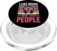 I Like Music More Than People PopSockets PopGrip pour MagSafe