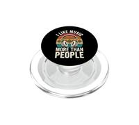 I Like Music More Than People PopSockets PopGrip pour MagSafe