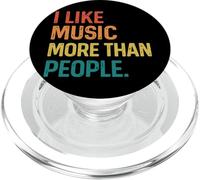 I Like Music More Than People PopSockets PopGrip pour MagSafe