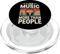 I Like Music More Than People PopSockets PopGrip pour MagSafe