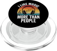 I Like Music More Than People PopSockets PopGrip pour MagSafe