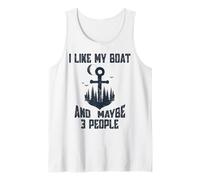 I Like My Boat and Maybe 3 People Funny Camping Anchor Humor Débardeur