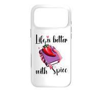I Like My Books Spicy Book Merch,Life is Better with Spice Coque pour iPhone 17 Pro Max