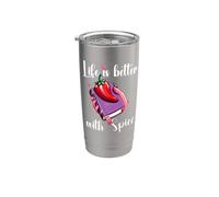 I Like My Books Spicy Romance Book Life is Better with Spice Gobelet isotherme en acier inoxydable double paroi