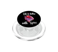 I Like My Books Spicy Romance Book Life is Better with Spice PopSockets PopGrip pour MagSafe